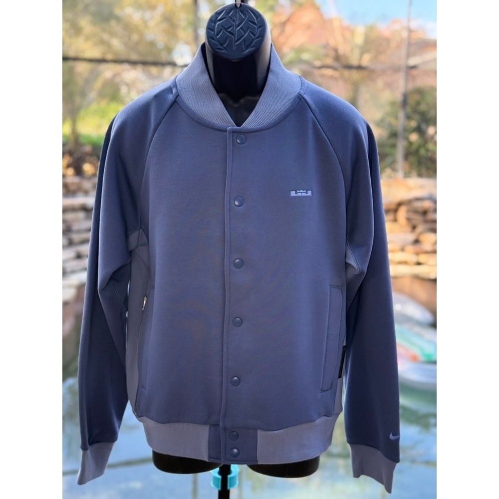 Nike LeBron James Therma-FIT Varsity Jacket Blue Strive For Greatness Size S